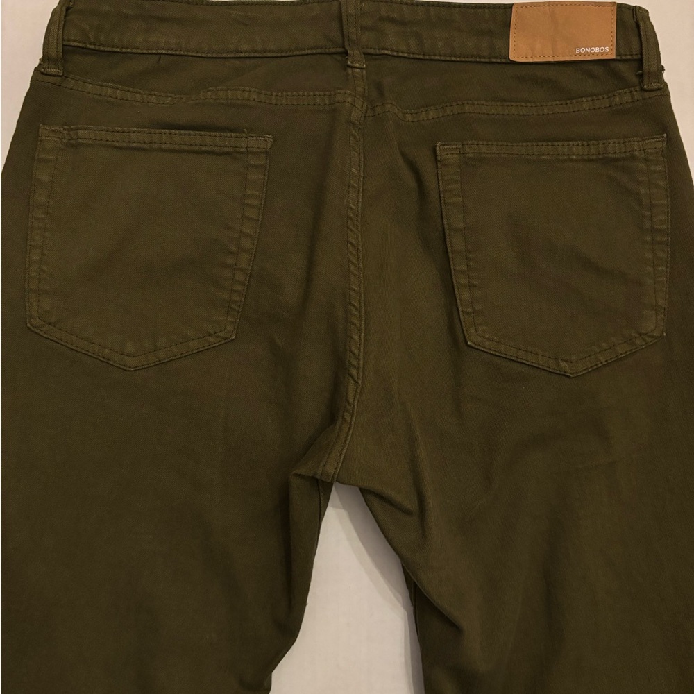 Bonobos Olive Green Pants men’s size 34x36 slim